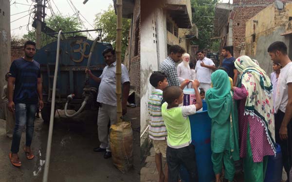 लोकसभा प्रभारी आशिफ सैफी ने लोगों को करवाया पानी उपलब्ध