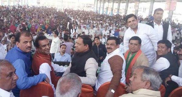 उद्योग मंत्री विपुल गोयल के स्वागत में अभिनंदन रैली का आयोजन