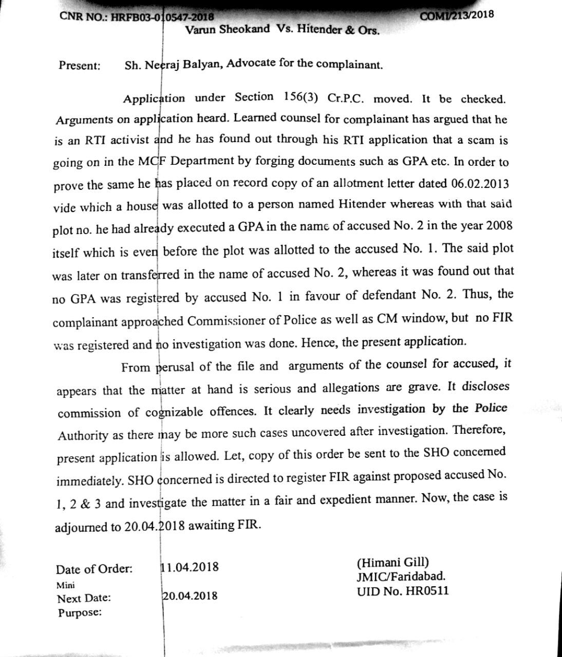 Fir agisnt sr. town planer with three people